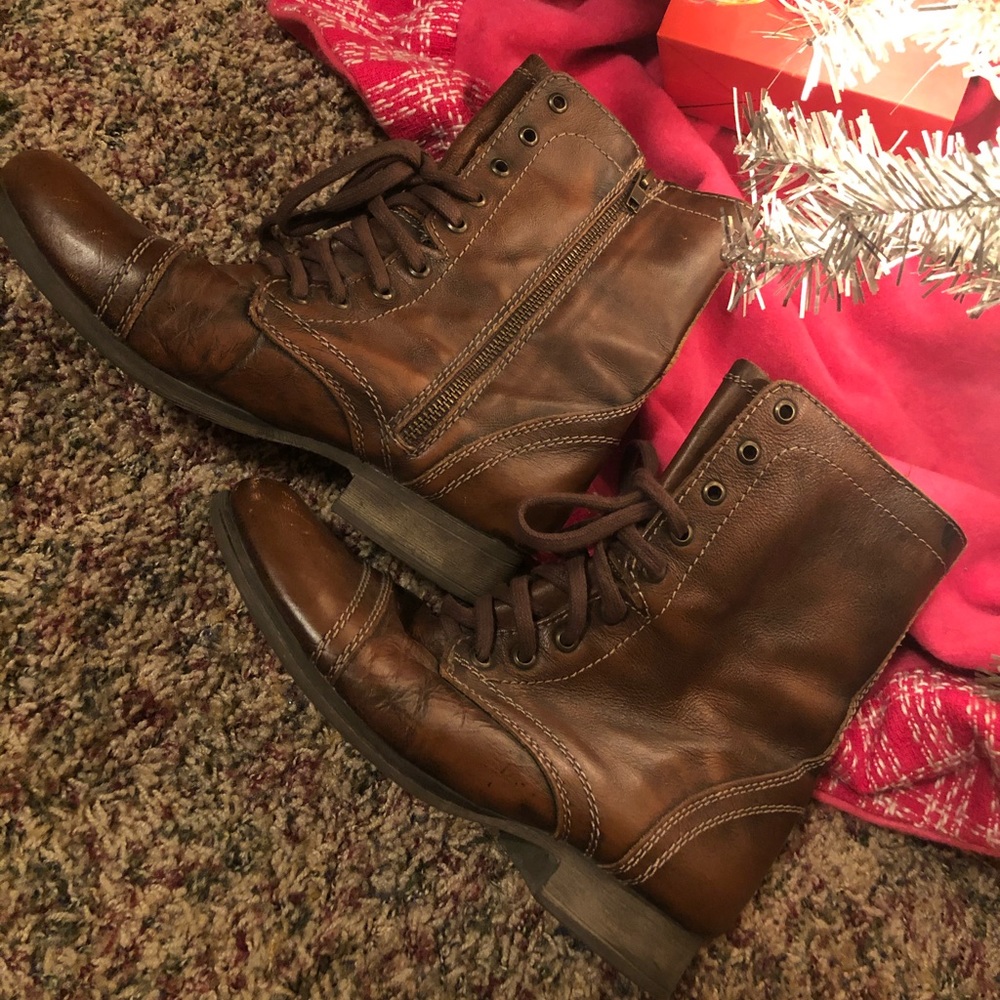 Leather boots